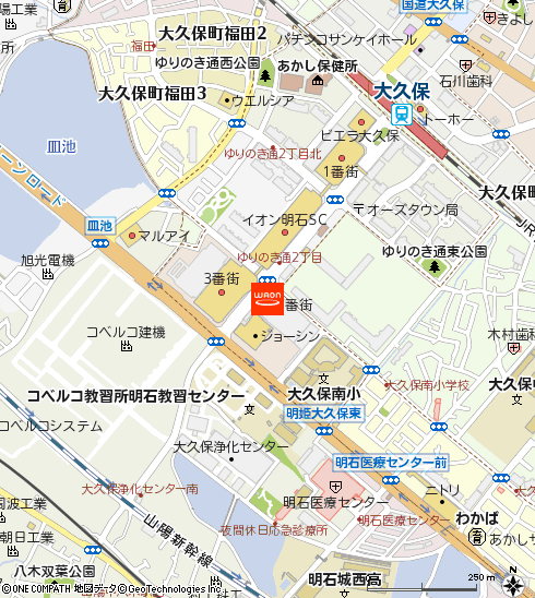イオン明石店付近の地図